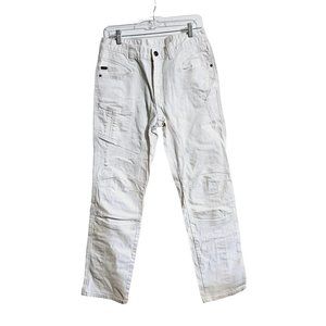 Young Republic Moto Jeans‎ size 34 Men's biker utility jeans white